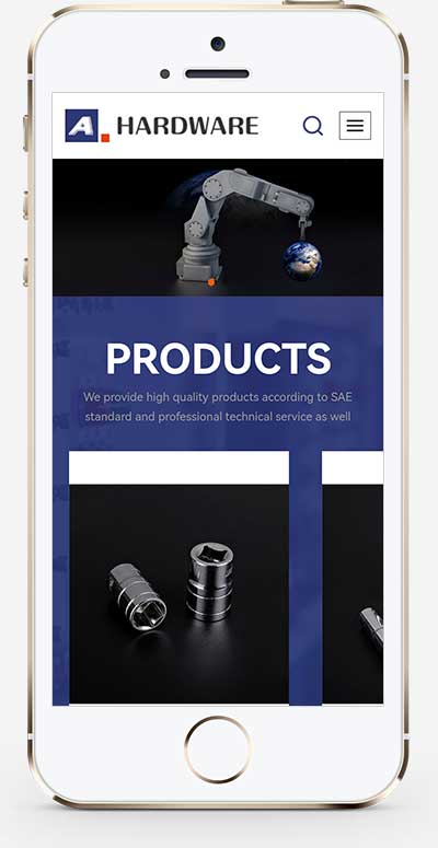 (自適應手機端)響應式pbootcms英文外貿網站模板 五金機械設備外貿網站源碼下載