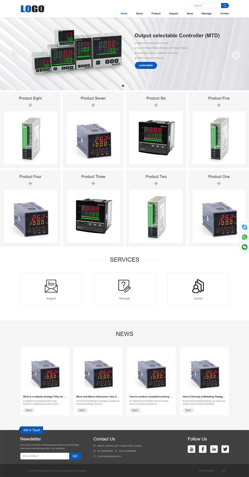 (自適應手機版)英文外貿網站模板 - 帶三級子目錄 (自適應手機版)英文外貿網站模板 - 帶三級子目錄