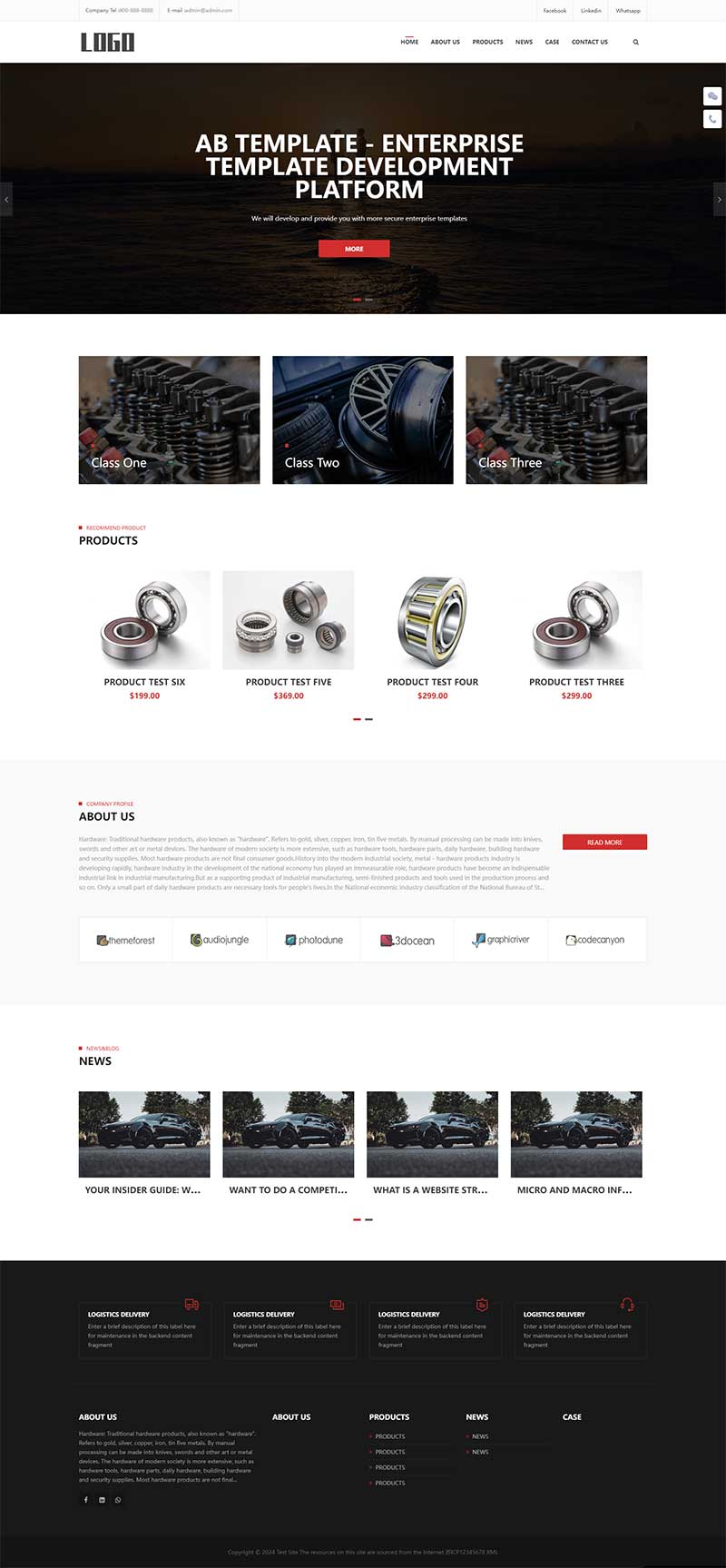 (自適應手機版)響應式五金外貿英文網站模板 (自適應手機版)響應式五金外貿英文網站模板