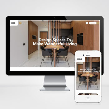  (自適應手機版)響應式室內家居設計英文外貿網站模板