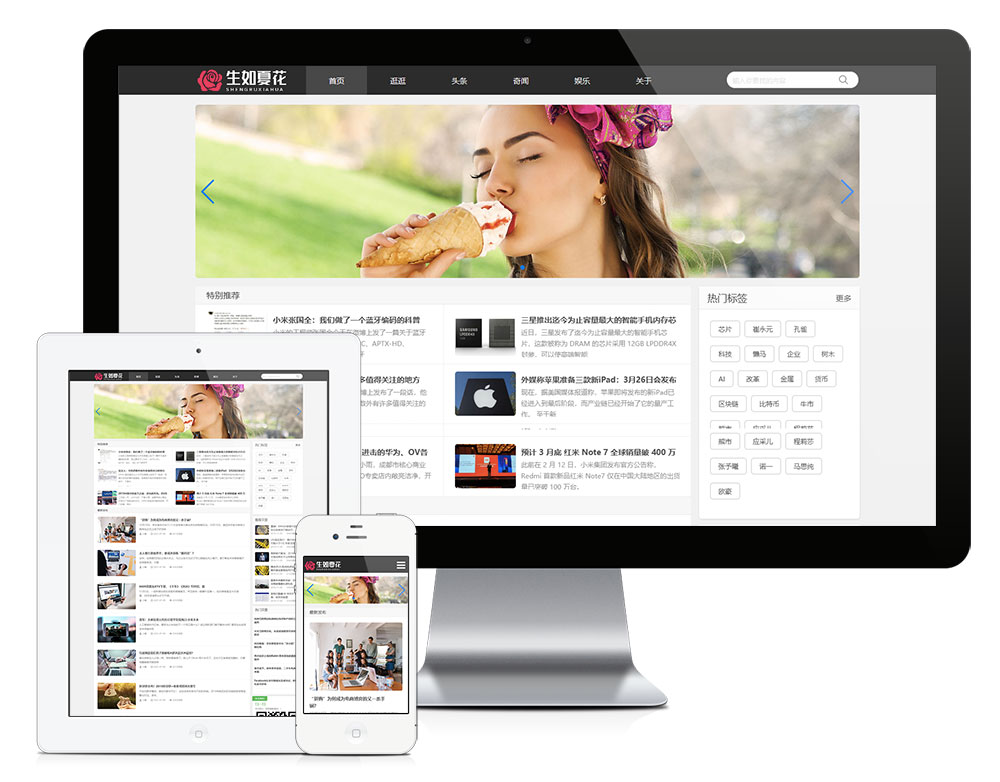 響應式博客自媒體運營類網站模板