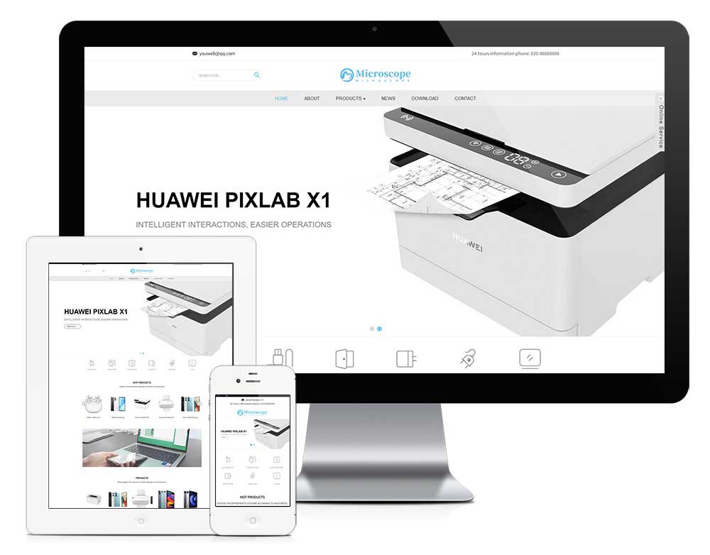 響應(yīng)式電子產(chǎn)品外貿(mào)企業(yè)網(wǎng)站模板