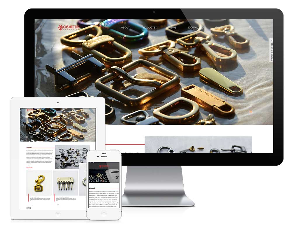 響應式金屬鐵鉤制品外貿企業網站模板